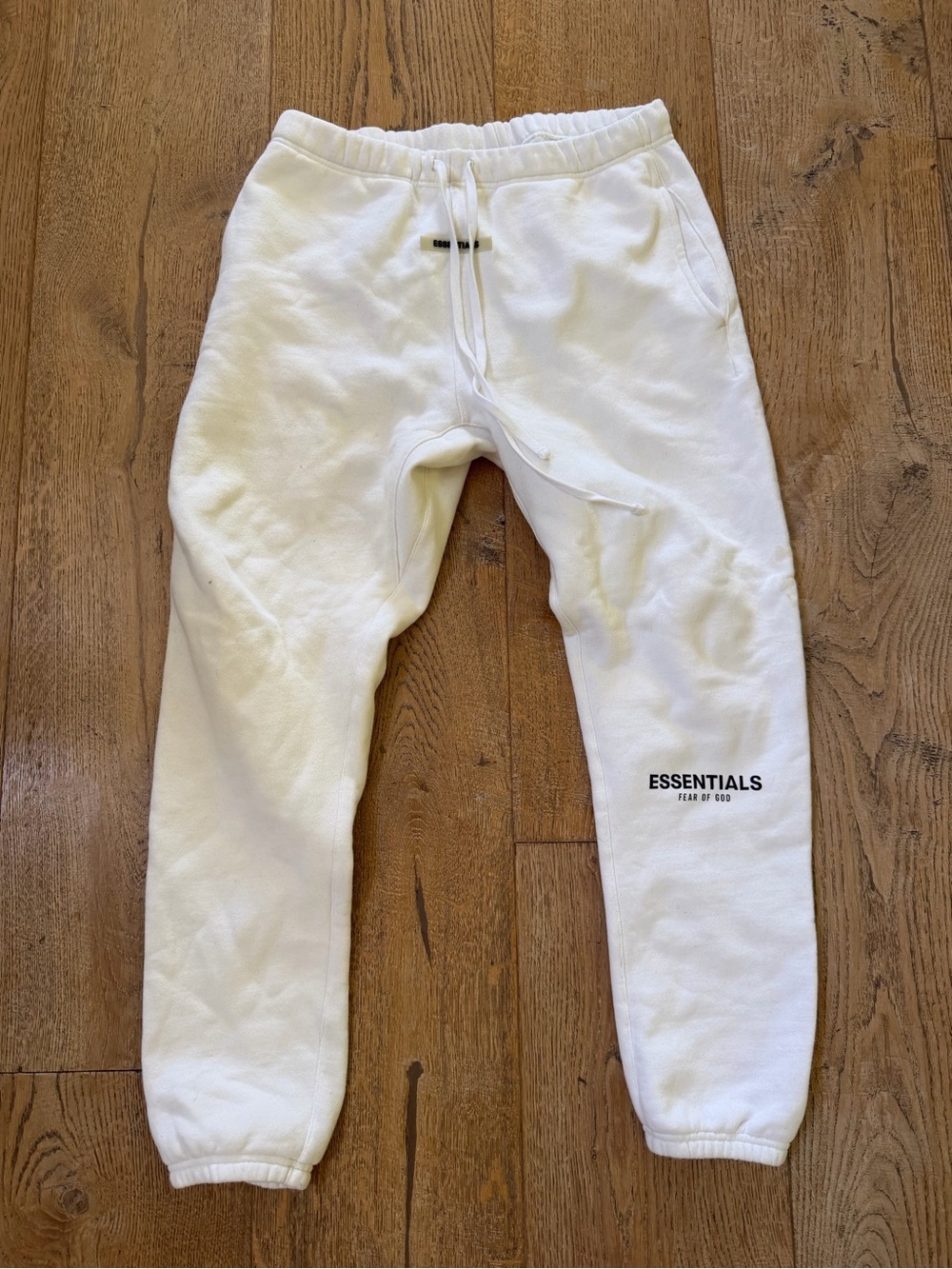 Essentials White Logo Jogger Sweatpants